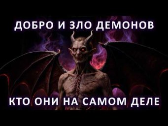 Добро и зло демонов. Кто они на самом деле.