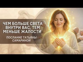 Чем больше света внутри вас, тем меньше жалости. Послание Татьяны Самариной