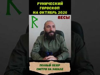 РУНИЧЕСКИЙ ГОРОСКОП НА ОКТЯБРЬ 2026 ♎ ВЕСЫ | Что говорят руны? | Юрий Исламов #shorts #руна #весы
