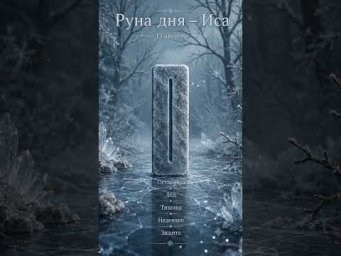 Руна дня Иса &mdash; 13 августа ❄️ Остановка и тишина #рунадня #раскладнарунах #аленавиноградова