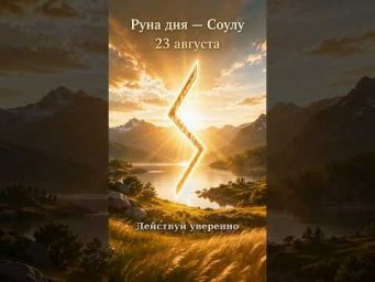 Руна Соулу: позволь себе сиять ☀️ | 23 августа #рунадня #раскладнарунах