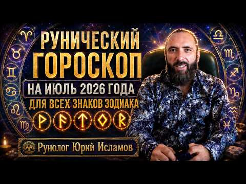 Рунический гороскоп на июль 2026 года для всех знаков зодиака. Руны на июль. Рунолог Юрий Исламов