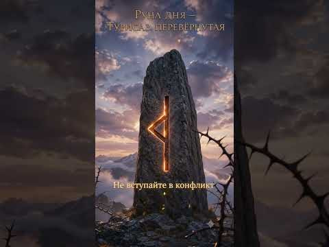 Руна дня Турисаз перевёрнутая: не вступайте в конфликт #рунадня #раскладнарунах