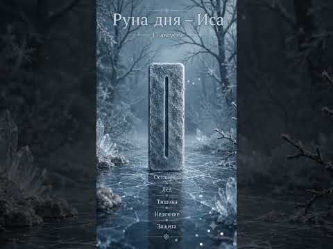 Руна дня Иса &mdash; 13 августа ❄️ Остановка и тишина #рунадня #раскладнарунах #аленавиноградова