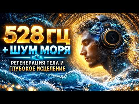 528 Гц Исцеляющая Музыка + Шум Моря | Регенерация Тела и Глубокое Исцеление