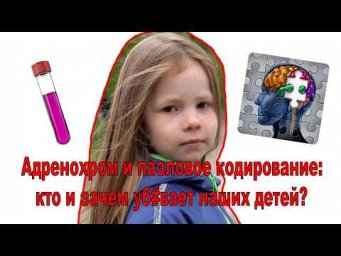 Адренохром и пазловое кодирование: кто и зачем убивает наших детей?