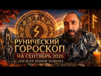 Рунический прогноз гороскоп  на сентябрь 2026 года для всех знаков зодиака. Рунолог Юрий Исламов.