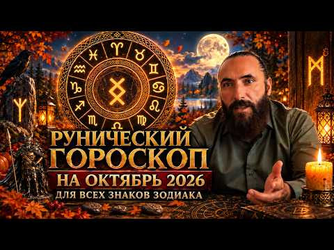 Рунический прогноз гороскоп на октябрь 2026 года для всех знаков зодиака. Рунолог Юрий Исламов.