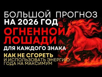 Большой Прогноз на 2026 год Огненной Лошади. Как не сгореть и использовать энергию года на максимум