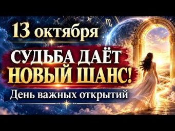13 октября: СУДЬБА ДАЁТ НОВЫЙ ШАНС! День важных открытий