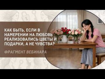 Как быть, если в намерении на любовь реализовались цветы и подарки, а не чувства? Фрагмент вебинара
