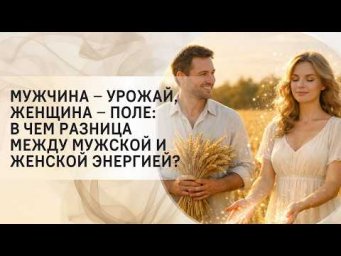 Мужчина &ndash; урожай, женщина &ndash; поле: в чем разница между мужской и женской энергией?
