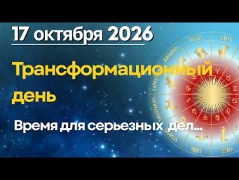 17 октября: Трансформационный день, время для серьезных дел!