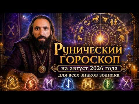 Рунический прогноз гороскоп  на август 2026 года для всех знаков зодиака. Гороскоп и руны на август.