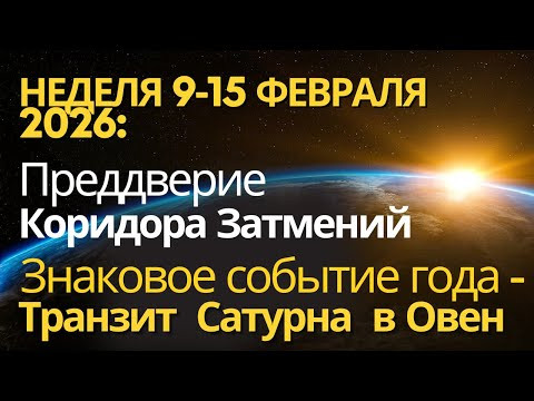 Неделя с 9-15 февраля: путь к Коридору Затмений. Знаковое событие года - Транзит Сатурна в Овен