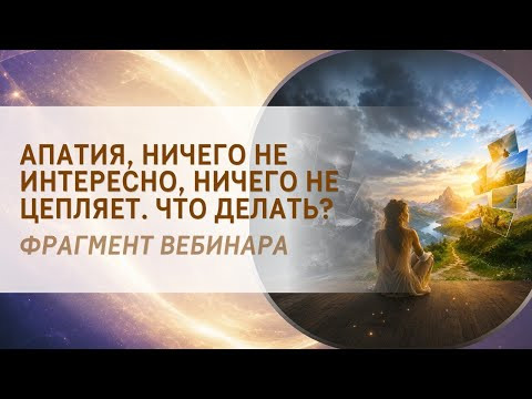 Апатия, ничего не интересно, ничего не цепляет. Что делать? Фрагмент вебинара